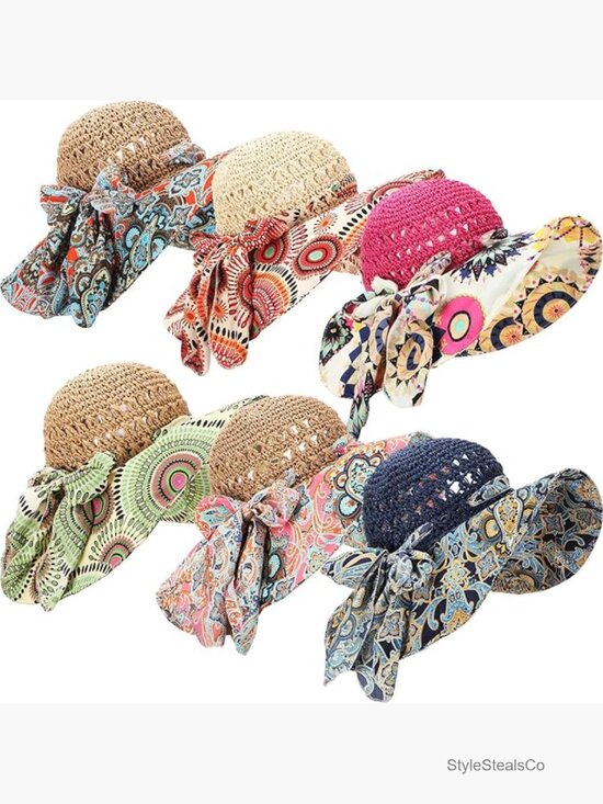 6 Packable Wide Brim Sun Hats for Women main image 6